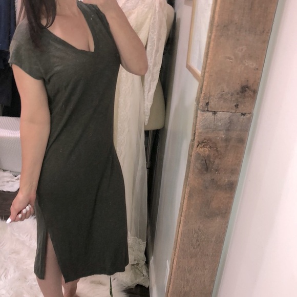 Madewell olive green maxi dres size large - Picture 1 of 5